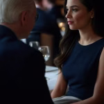 How to Negotiate Sugar Daddy Allowance Without Losing Him (What Actually Works) Elegant young woman having a serious but calm conversation with a distinguished older gentleman over